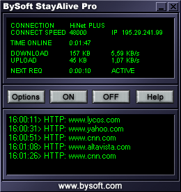 Screenshot of BySoft StayAlive Pro